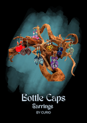 Bottle Caps Earring