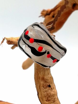Transparent Black Red Dots