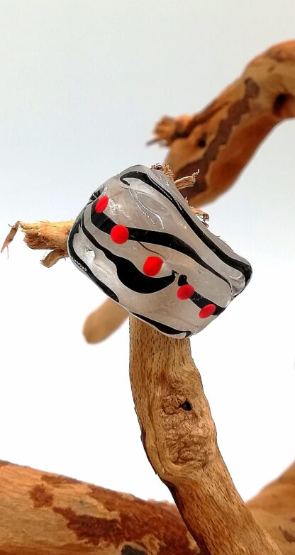 Transparent Black Red Dots